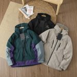 Archaeopteryx Outerwear Red Gore-Tex Cotton Polyester Waterproof Membrane Relaxed Fit Adjustable Drawstring Outdoor Windproof