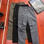 Archaeopteryx Long Pants Green Gore-Tex Duck Down Woven Fabric Adjustable Drawstring Winter