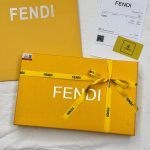 Fendi Shawl Red Cashmere Jacquard Winter