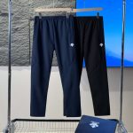 Descente Trousers Red Fleece Exquisite Workmanship Lightweight Outdoor Adjustable Waistband Zippered Pocket
