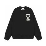 Ami Sweatshirt Red Cotton Pure Patch