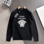 Versace Wool Sweater Red Jacquard Lace Autumn Winter And