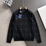 Louis Vuitton Wool Sweater Red Jacquard Autumn Winter And