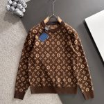 Louis Vuitton Wool Sweater Red Jacquard Autumn Winter And