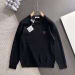 Loewe Wool Sweater Red Silk Autumn Winter And Embroidery