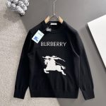 Burberry Wool Sweater Red Jacquard Lace Autumn Winter And
