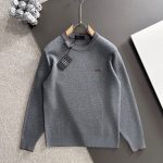 Zegna Wool Sweater Red Silk Autumn Winter And Embroidery