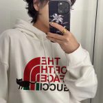 Gucci Hoodie Red Cotton Fleece Fabric