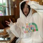 Gucci Hoodies Black Cotton Fleece Fabric Embroidery
