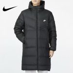 Nike Down Jacket Black Duck Polyester Fiber Winter