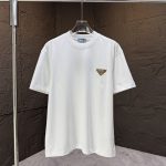Prada Short-Sleeved T-Shirt Blue Cotton Pure Autumn Winter