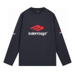 Balenciaga Long-Sleeved Red Cotton Summer Embroidery