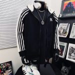 Adidas Jacket Red Exquisite Workmanship Street Style High-End Embroidery
