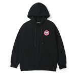 Canada Goose Hoodie Red Cotton Fleece Fabric