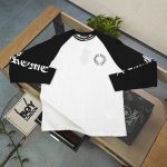 Chrome Hearts Long-Sleeved T-Shirt Red Cotton Pure Easy To Match Simple Design