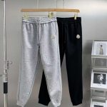 Moncler Casual Pants Red Cotton Fleece Adjustable Drawstring Clean And Neat Autumn Winter