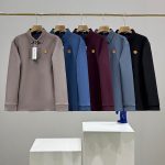 Kenzo Long-Sleeved Shirts Red Cotton Mercerized Wool Fleece Minimalist Style Simple And Elegant Autumn Winter Slim Fit