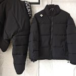 Descente Jeans Red Minimalist Style Street Winter Loose Cut