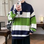 Stone Island Sweater Blue Knitted Fabric