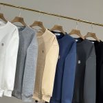 Moncler Hoodie Red Cotton Imitation Fleece Simple Style Embroidery