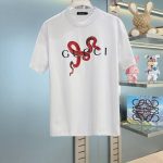 Gucci Short-Sleeved T-Shirt Cotton Fine Plain Weave Understated Luxury