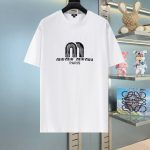 Miu Short Sleeves Red Cotton Pure