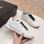 Chanel Sneakers Black Sheepskin Cowhide