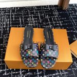 Louis Vuitton Sandals Sheepskin Cowhide Denim Spring Summer