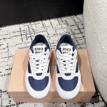 Miu Casual Shoes Ash Suede Mesh Breathable Fabric Lace Spring Summer