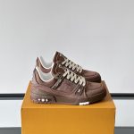 Louis Vuitton Sneakers Red Microfiber Mesh Pu Outsole Tpu