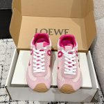 Loewe Sneakers Red Sheepskin Mesh Rubber Breathable