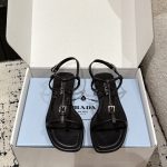 Prada Sandals Genuine Leather Sheepskin Spring Summer