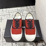 Chanel Canvas Shoes Red Rubber Spring Summer And Color Blocking