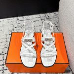 Hermes Sandals Genuine Leather Cowhide Summer