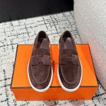 Hermes Sneakers Sheepskin Suede Lace Minimalist Style