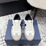 Dior Sneakers Red Top-Grain Cowhide Suede Rubber Sophistication