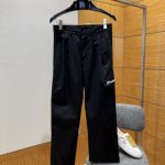 Louis Vuitton Dress Pants Red Twill Fabric Patch