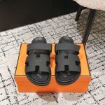Hermes Sandals Top-Grain Cowhide Goatskin Suede Rubber