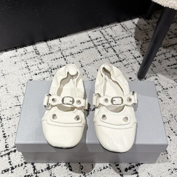 Balenciaga Slippers Red Lady Cowhide Street Style