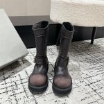 Balenciaga Long Boots Red Eva Cowhide Rubber Outsole Streetwear Relaxed Street