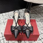 Valentino High Heel Red Genuine Leather Sheepskin Satin