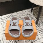 Louis Vuitton Slippers Top-Grain Cowhide Sheepskin Suede