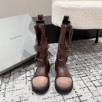 Balenciaga Long Boots Red Eva Rubber Outsole Streetwear Relaxed Street