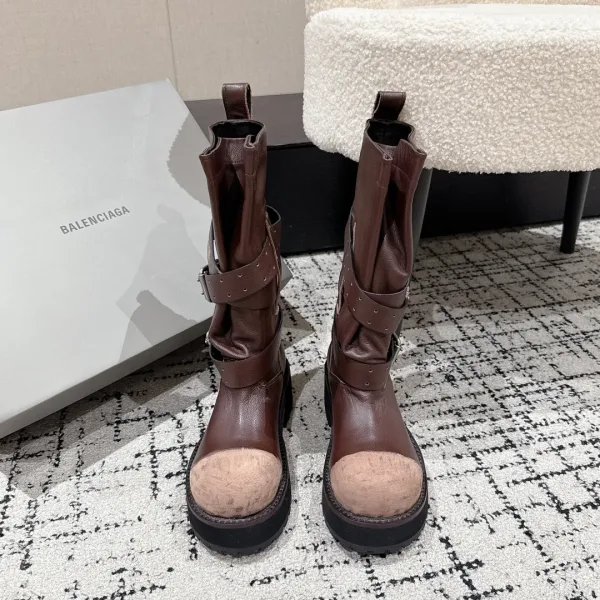 Balenciaga Long Boots Red Eva Rubber Outsole Streetwear Relaxed Street