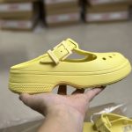 Crocs Jeans Red Rubber Outsole Lace Retro And Trendy Spring Summer