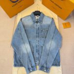 Louis Vuitton Outerwear Red Cotton Suede Denim Patch