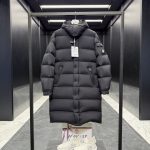 Moncler Outerwear Red Goose Down Lace Patch Zippered Pocket