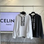 Celine Hoodie Red Autumn Winter Embroidery