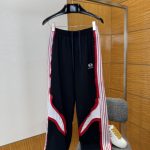 Balenciaga Trousers Red Cotton Embroidery