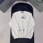 Balenciaga Long-Sleeved Shirts Red Wool Blend Polyester Simple And Versatile Embroidery